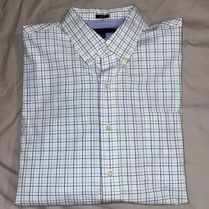 Tommy Hilfiger men’s dress shirt blue and green